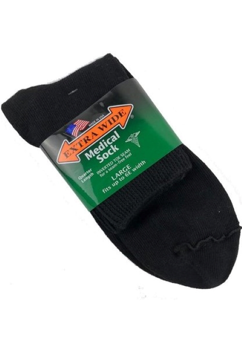 Extra Wide Comfort MEDICAL Anklet Sock